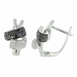 14KT White Gold Diamond Earrings -# 5904