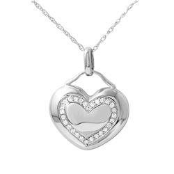 14KT White Gold Ladies Slider with Chain  -# 6715