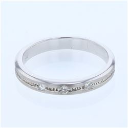 14KT White Gold Mens Diamond Ring -# 8870