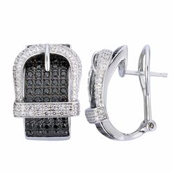 14KT White Gold Diamond Earrings -# 6144-1