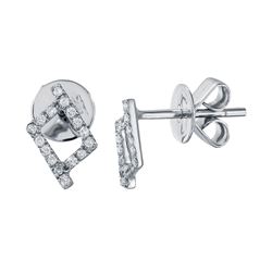 14KT White Gold Diamond Stud Earrings -# 6556-1