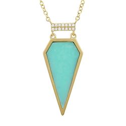 14KT Yellow Gold Gemstone Necklace -# 7956