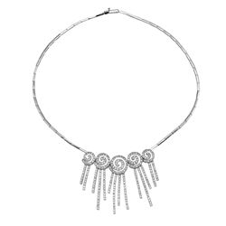 14KT White Gold Ladies Diamond Necklace -# 10438