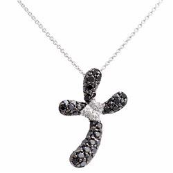 14KT White Gold Diamond Pendant With Chain -# 5847