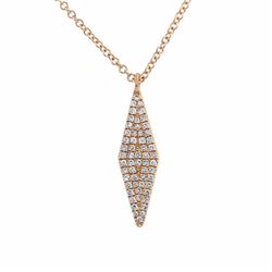 14KT Rose Gold Diamond Necklace -# 8030-1