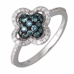 14KT White Gold Women's Diamond Ring -# 6088-1