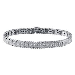 18KT White Gold Ladies Diamond Bracelet -# 10388