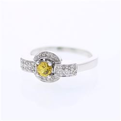 14KT White Gold Ladies Diamond and Gemstone Ring -# 8699