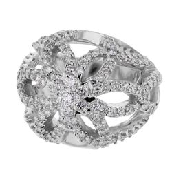 18KT White Gold Ladies Diamond Ring -# 10511