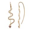 Image 1 : 14KT Yellow Gold Diamond Earrings -# 7603
