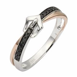 14KT Two Tone Gold Women's Diamond Ring -# 6220-1