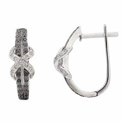 14KT White Gold Diamond Earrings -# 5993