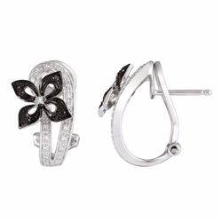 14KT White Gold Diamond Earrings -# 5895