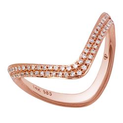 14KT Rose Gold Women's Diamond Ring -# 8081