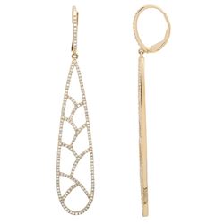 14KT Yellow Gold Diamond Earrings -# 7932-1