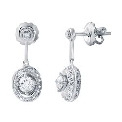14KT White Gold Diamond Earrings  -# 6560