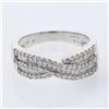 Image 1 : 18KT White Gold Ladies Diamond Wedding Band -# 9683