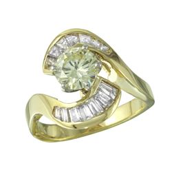 14KT Yellow Gold Diamond Engagement Ring  -# 1778