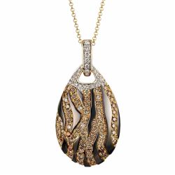 14KT  Gold Diamond Pendant With Chain -# 6230-1