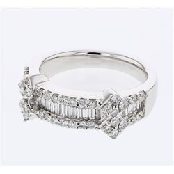 18KT White Gold Ladies Diamond Fashion Ring -# 10017