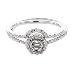 18KT White Gold Ladies Diamond Engagement Ring -# 8910