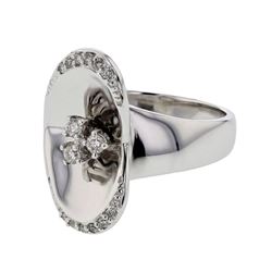 14KT White Gold Ladies Diamond Ring -# 9326