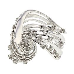 14KT White Gold Ladies Diamond Ring -# 9645