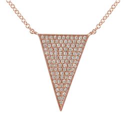 14KT Rose Gold Diamond Necklace -# 7674-1