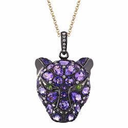 14KT  Gold Gemstone Pendant With Chain -# 6313-1