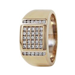 Men's 14KT Yellow Gold Diamond Ring -# 6629
