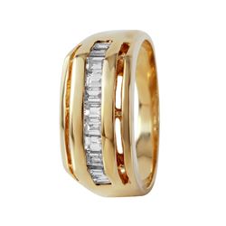 Men's 14KT Yellow Gold Diamond Ring -# 474