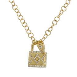 14KT Yellow Gold Diamond Pendant With Chain -# 7824-1