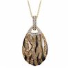 Image 1 : 14KT  Gold Diamond Pendant With Chain -# 6230