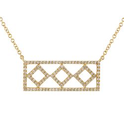 14KT Yellow Gold Diamond Necklace -# 7626