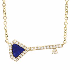 14KT Yellow Gold Gemstone Necklace -# 8086-1