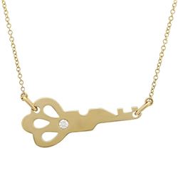 14KT Yellow Gold Diamond Necklace -# 8088-1