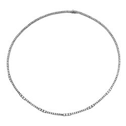 18KT White Gold Ladies Diamond Necklace -# 10537