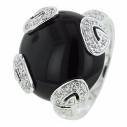 14KT White Gold Gemstone Ring -# 5886-1