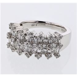 18KT White Gold Ladies Diamond Fashion Ring -# 10389