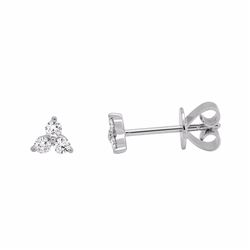14KT White Gold Diamond Earrings -# 7980