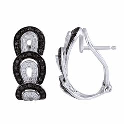 14KT White Gold Diamond Earrings -# 5896