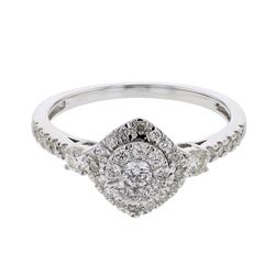 14KT White Gold Ladies Diamond Ring -# 8914