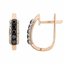 14KT Rose Gold Diamond Earrings -# 6164