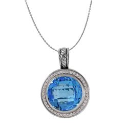 David Yurman Diamond Albion Topaz Pendant -# 514