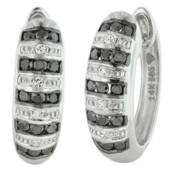 14KT White Gold Diamond Earrings -# 5876-1