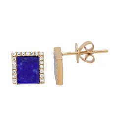 14KT Yellow Gold Gemstone Earrings -# 8022