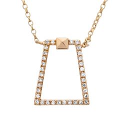 14KT Rose Gold Diamond Necklace -# 7752