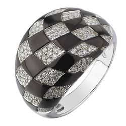 14KT White Gold Women's Diamond Ring -# 6157