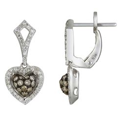 14KT White Gold Diamond Earrings -# 6105