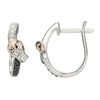 Image 1 : 14KT Two Tone Gold Diamond Earrings -# 6217-1